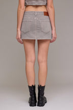 HIDDEN LOW RISE MINI SKIRT--GRAVEL