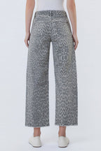 VERVET LEOPARD BARREL WITH DRAWSTRING--GREY