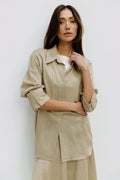 THE ALEXANDRA TOP--TAUPE