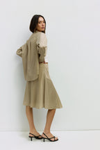 THE ALEXANDRA TOP--TAUPE