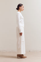 LONG SLEEVE MODAL TEE--OFF WHITE