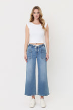 VERVET HIGH RISE DRAWSTRING WIDE LEG
