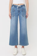 VERVET HIGH RISE DRAWSTRING WIDE LEG