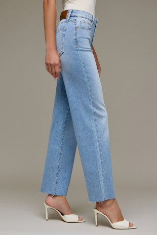 HIDDEN MID RISE CLASSIC STRAIGHT STRETCH--MEDIUM LIGHT