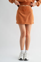 MINERAL WASH HOODIE--BURNT ORANGE