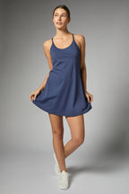 ACTIVE MINI DRESS W/ SHORTS--NAVY