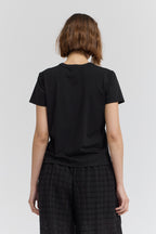 ESSENTIAL ROUND NECK TEE--BLACK