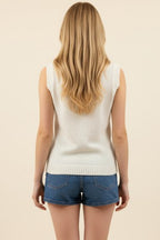 USA SLEEVELESS SWEATER TOP