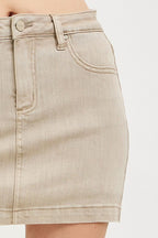 RISEN HIGH RISE SKORT--TAUPE