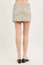 RISEN HIGH RISE SKORT--TAUPE