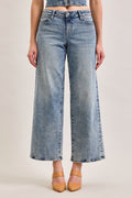 HIDDEN NORI CROPPED WIDE LEG JEANS--MEDIUM LIGHT