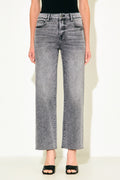 ELLA HIGH RISE STRAIGHT JEAN--GREY