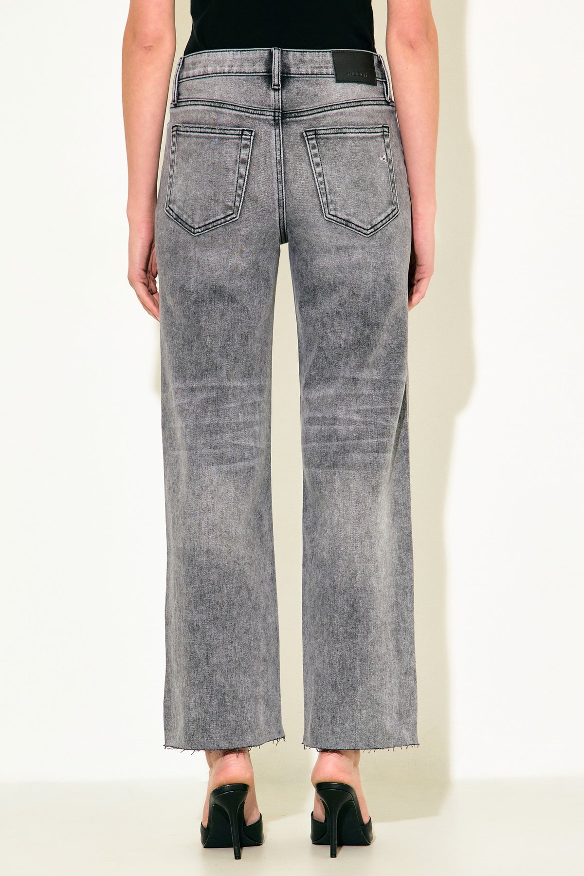ELLA HIGH RISE STRAIGHT JEAN--GREY