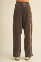 RELAXED CORDUROY PANTS--ESPRESSO