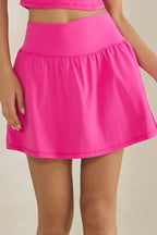 BUTTER ACTIVEWEAR SKORT--HOT PINK