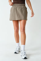 SCULPT A-LINE ACTIVE SKORT--TRUFFLE