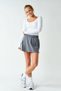 SCULPT A-LINE ACTIVE SKORT--GRAPHITE