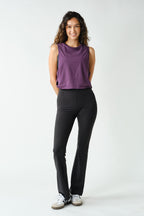 PIMA COTTON SIDE KNOT TANK--PURPLE IRIS
