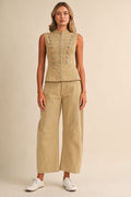 BARREL PANT--TAUPE