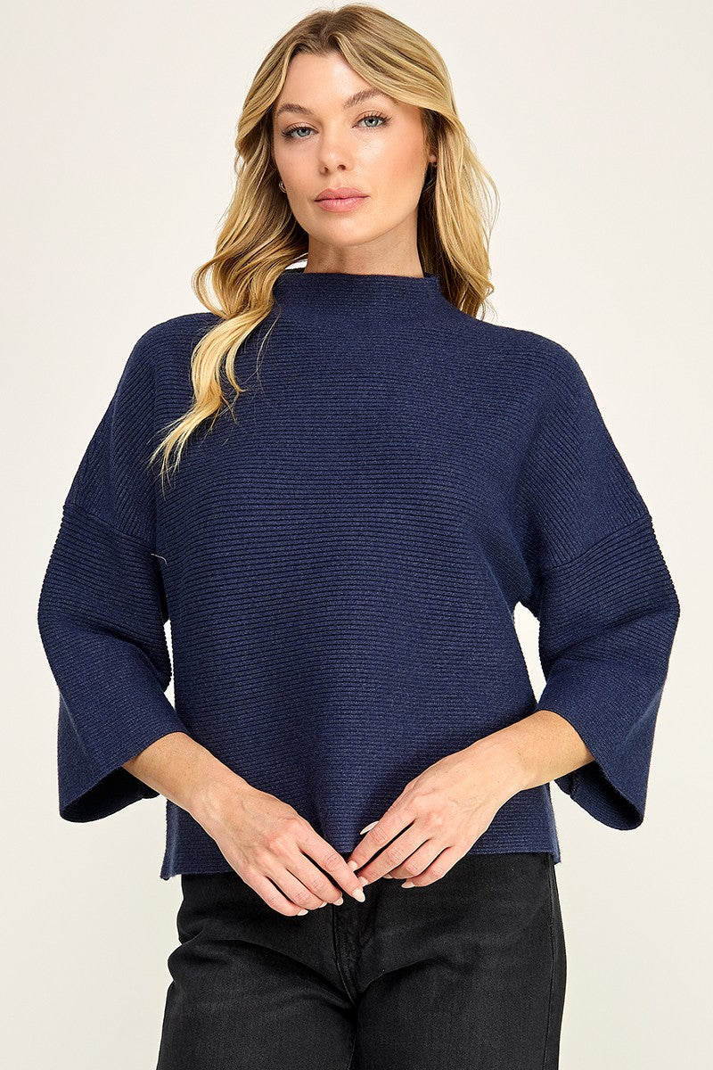 NOT YOUR CASUAL TOP--NAVY