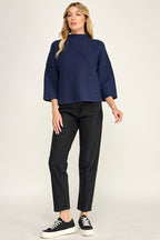 NOT YOUR CASUAL TOP--NAVY