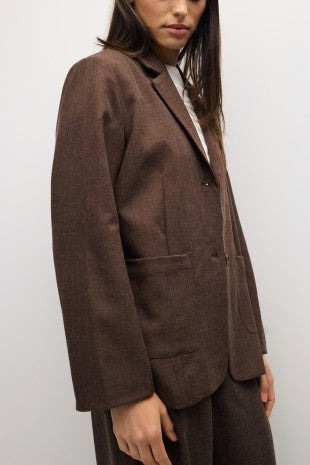 THE CASSIDY BLAZER--BROWN