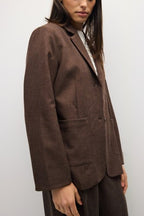 THE CASSIDY BLAZER--BROWN