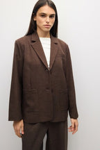 THE CASSIDY BLAZER--BROWN