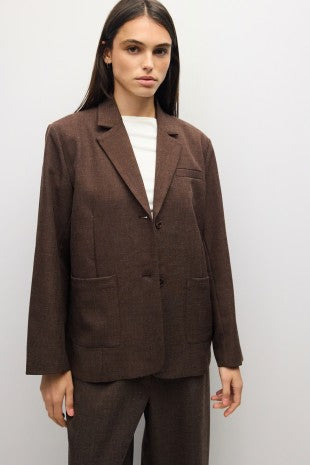 THE CASSIDY BLAZER--BROWN