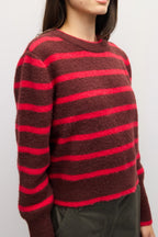 THE MCKENZIE SWEATER--BROWN/RED