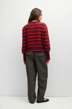 THE MCKENZIE SWEATER--BROWN/RED