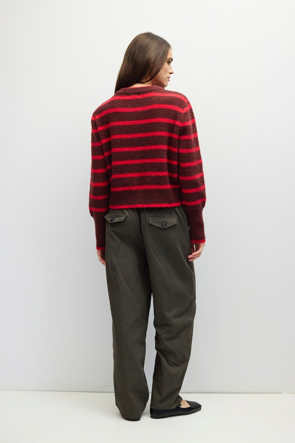 THE MCKENZIE SWEATER--BROWN/RED