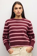 THE MCKENZIE SWEATER--BURGUNDY/PINK