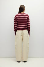 THE MCKENZIE SWEATER--BURGUNDY/PINK
