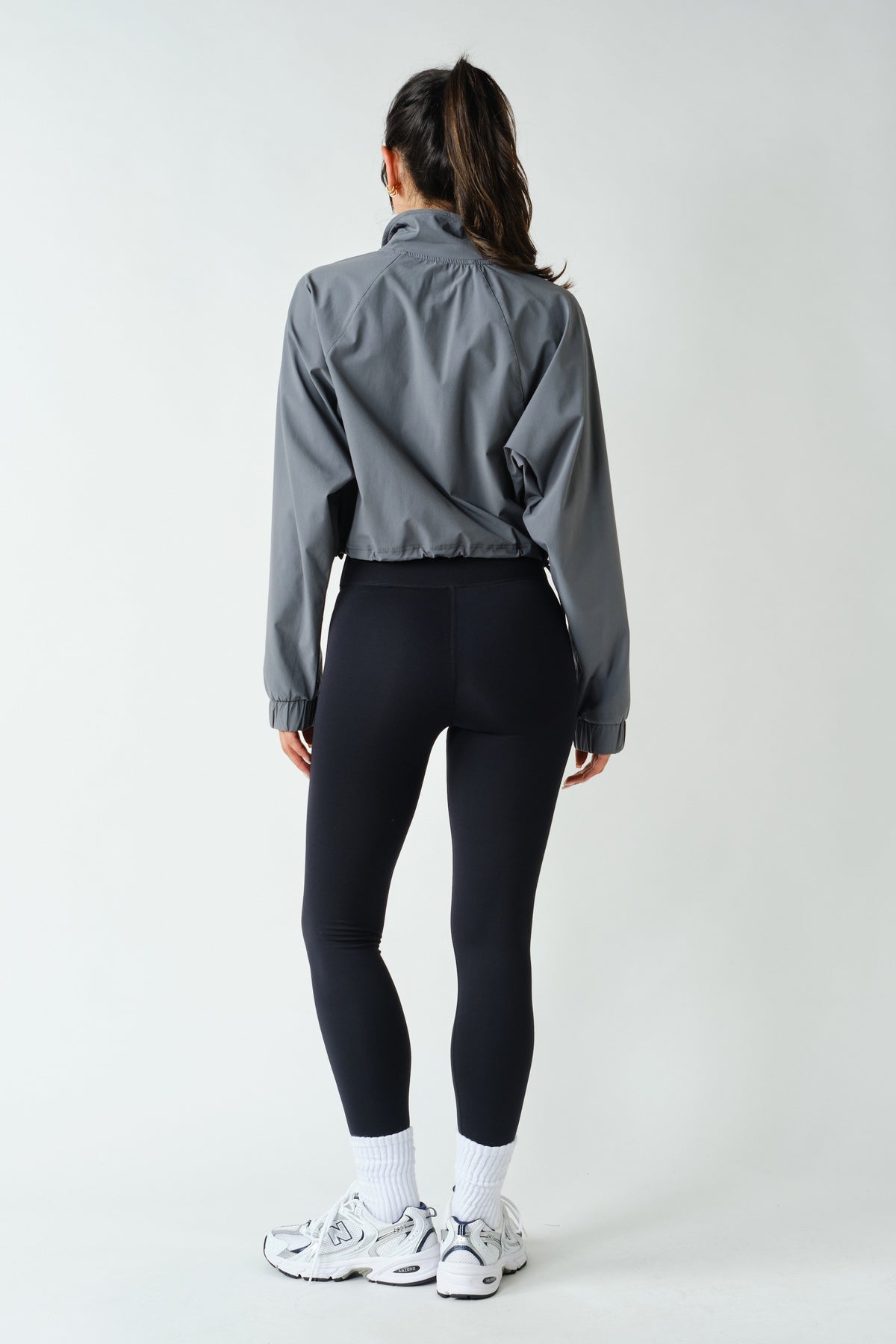 SCULPT HALF ZIP ACTIVE PULLOVER--GRAPHITE