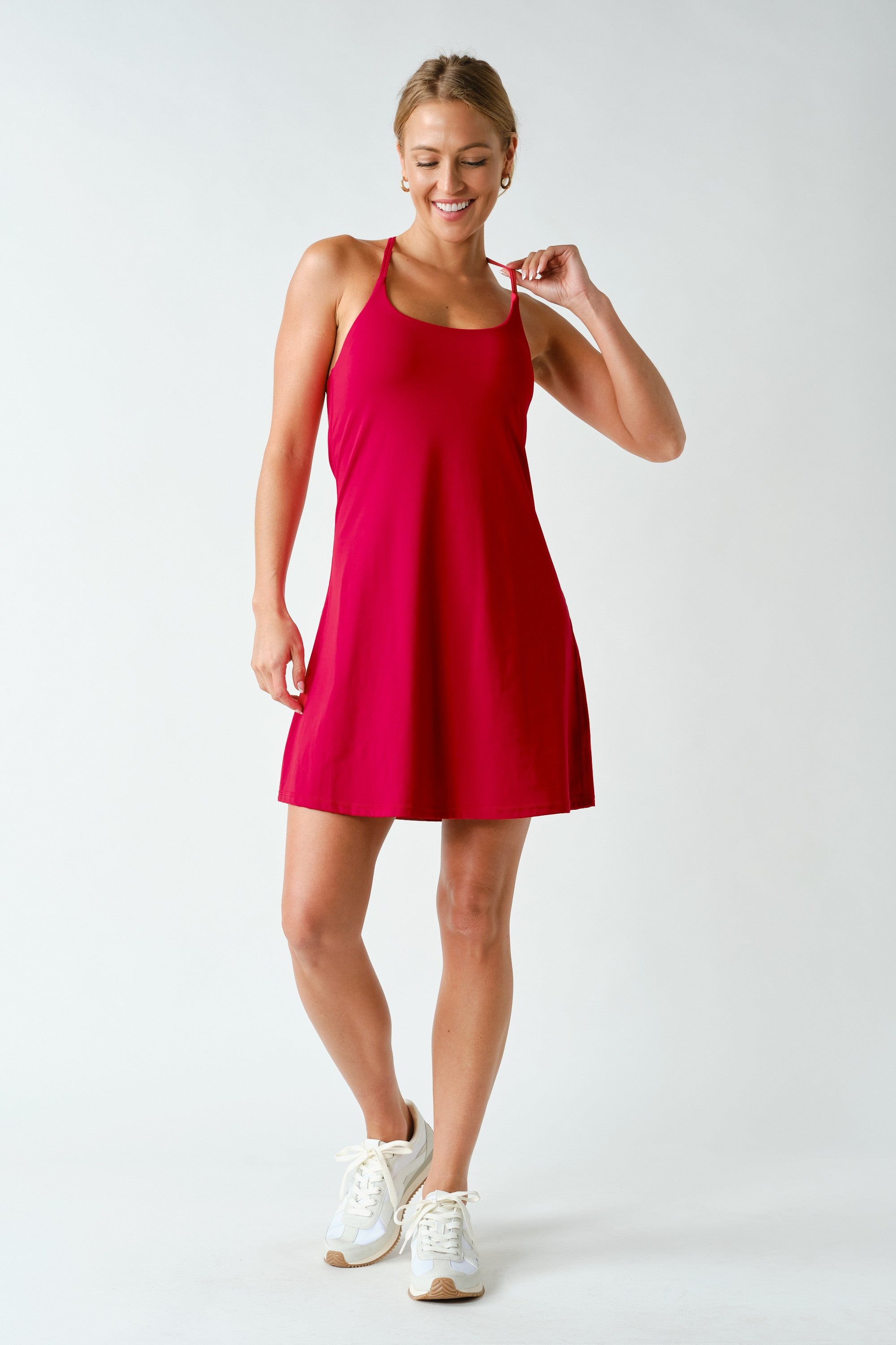 RELUXE ACTIVE DRESS--RED