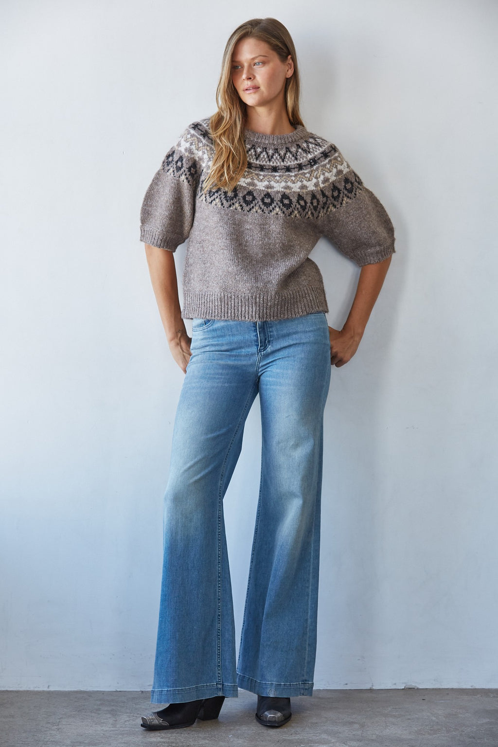 CALLAWAY SWEATER TOP--H. MOCHA