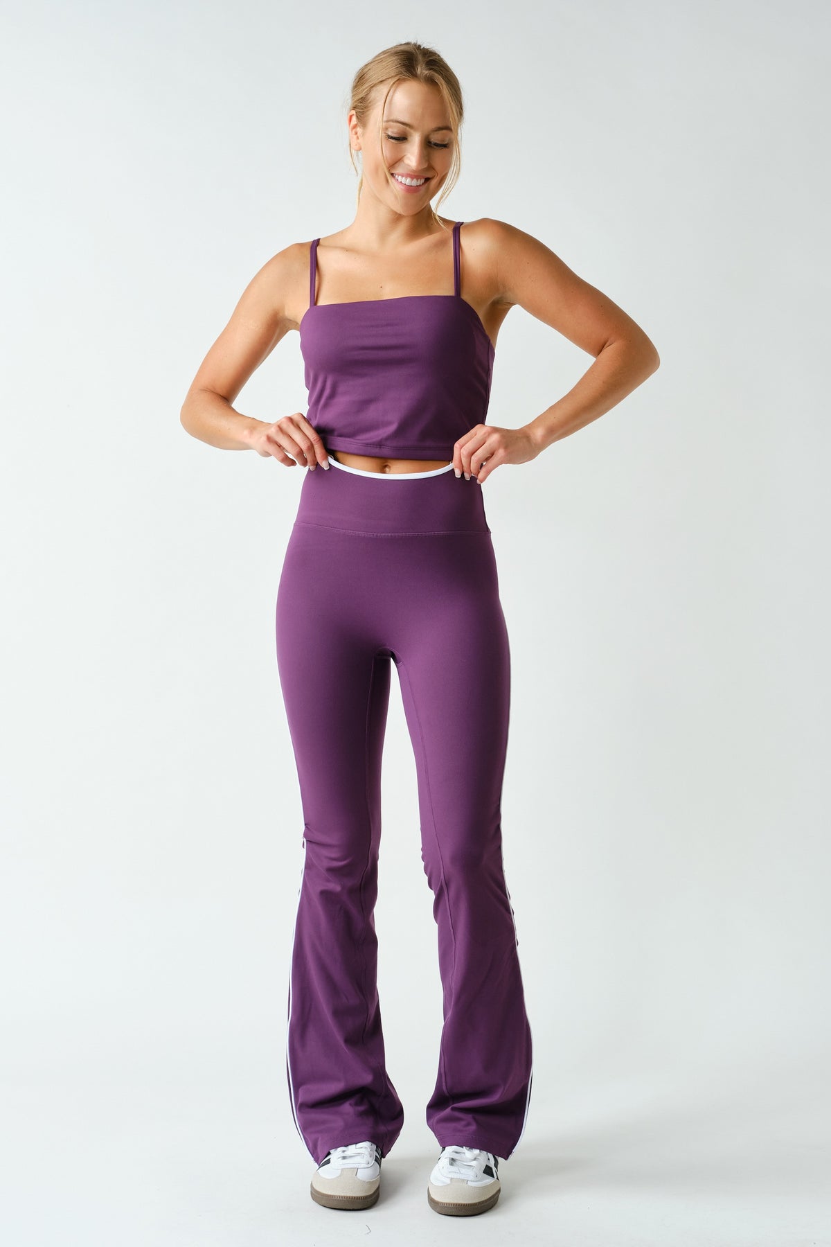 VENICE STRAIGHT NECK CAMI--PURPLE