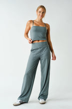 VENICE STRAIGHT NECK CAMI--EUCALYPTUS