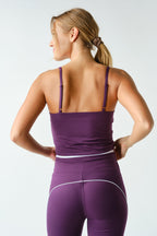 VENICE STRAIGHT NECK CAMI--PURPLE