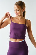 VENICE STRAIGHT NECK CAMI--PURPLE