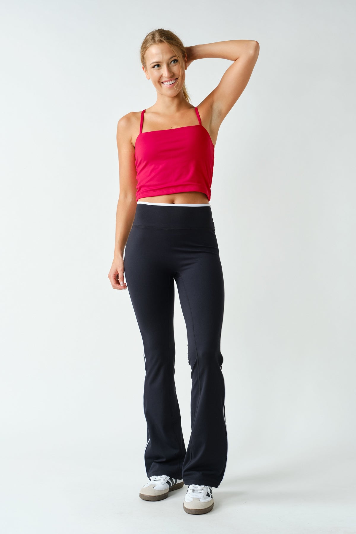 VENICE STRAIGHT NECK CAMI--RED
