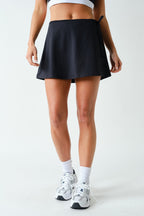 VENICE WRAP SKORT--BLACK