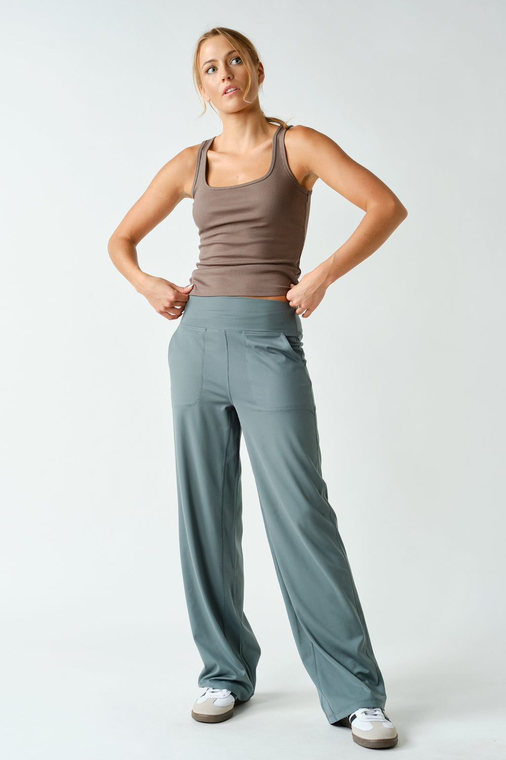 VENICE FLOW ACTIVE PANT--EUCALYPTUS