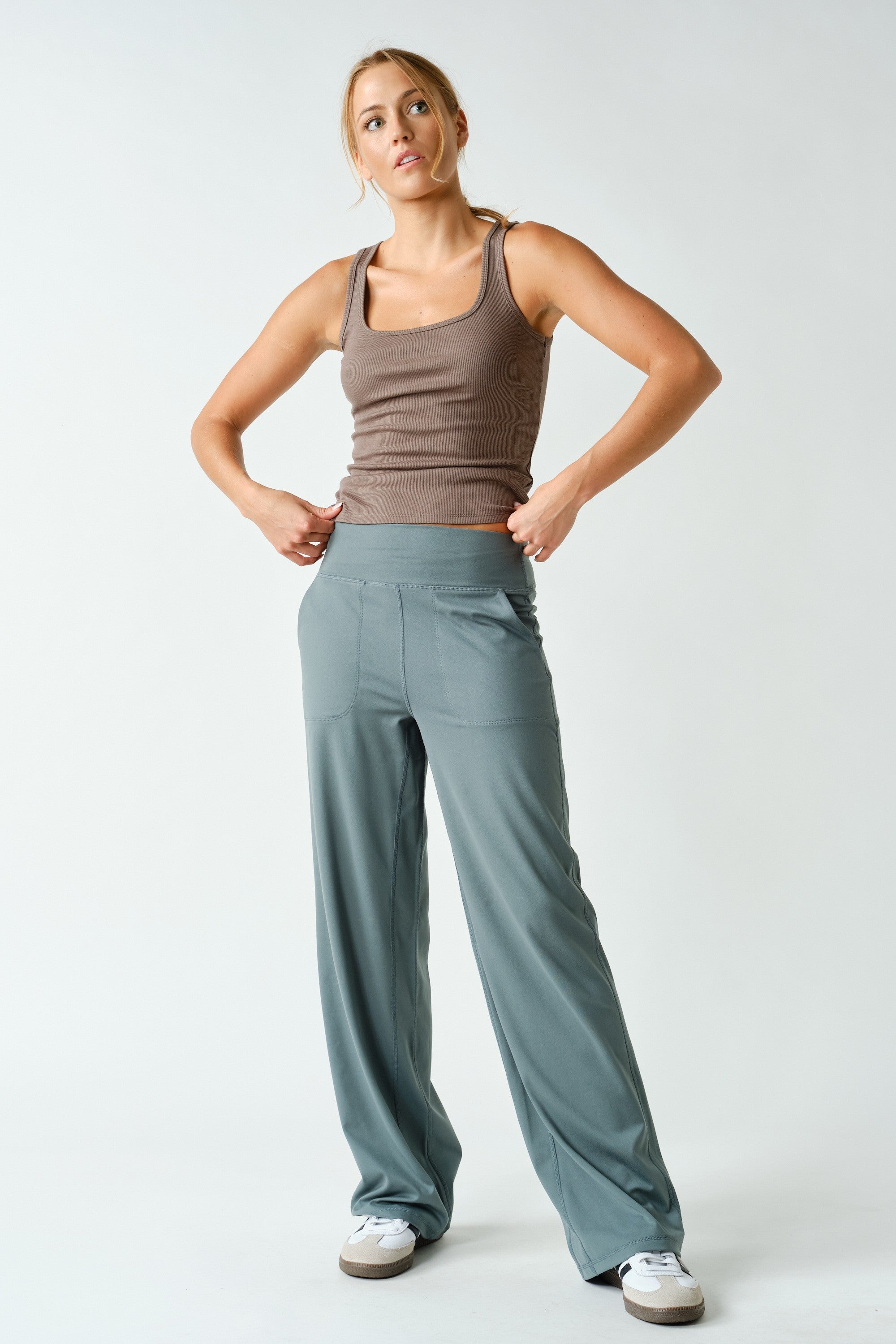 VENICE FLOW ACTIVE PANT--EUCALYPTUS