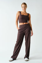 VENICE FLOW ACTIVE PANT--COFFEE