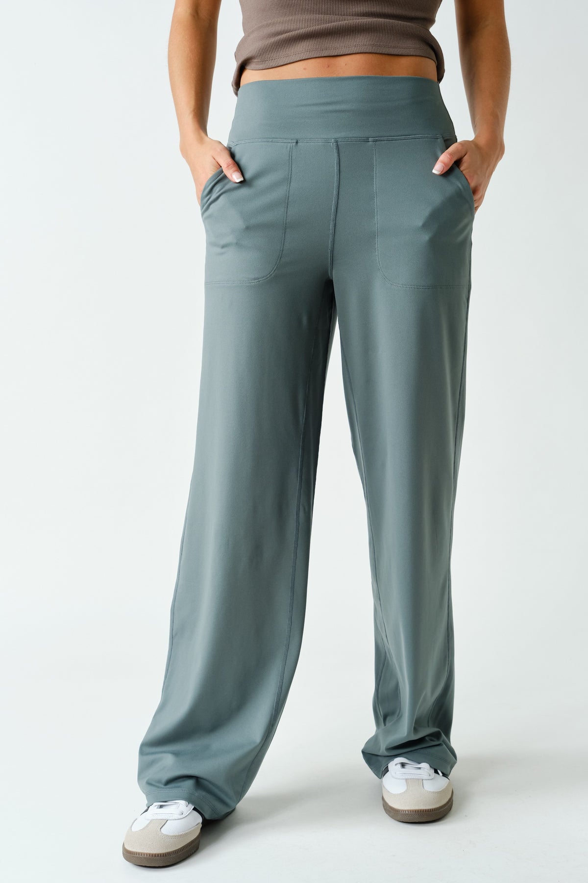 VENICE FLOW ACTIVE PANT--EUCALYPTUS