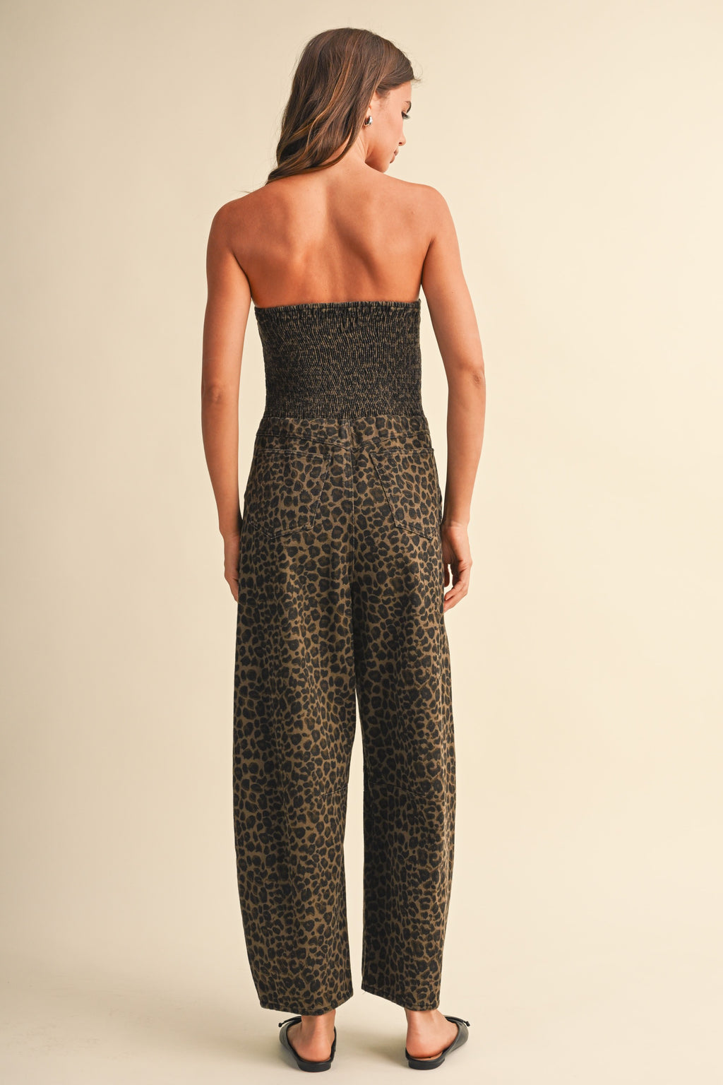 LEOPARD TUBETOP NAPOLEON JUMPSUIT
