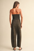LEOPARD TUBETOP NAPOLEON JUMPSUIT