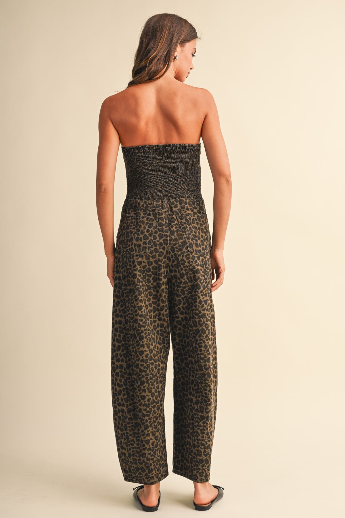 LEOPARD TUBETOP NAPOLEON JUMPSUIT